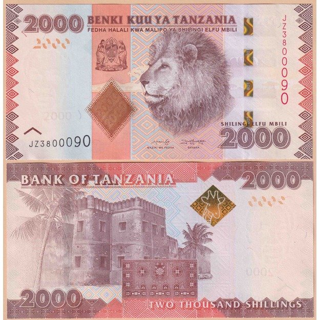 Tanzanija 2000 šilingų 2020 p#42 UNC