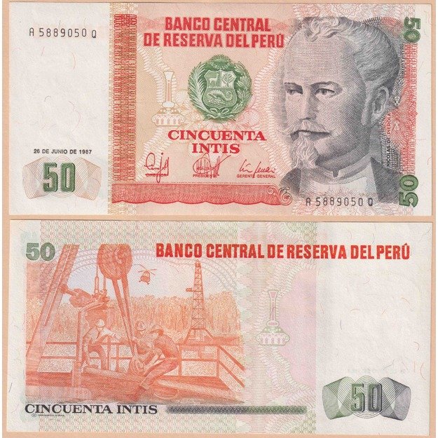 Peru 50 inčių 1987 p#131b UNC