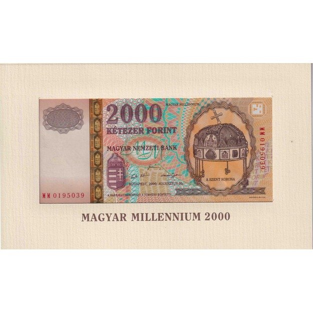 Vengrija 2000 forintų  2000 p#186 1000 metų Vengrijos valstybei UNC