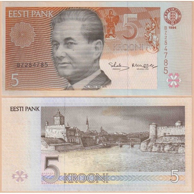 Estija 5 kronos 1994 p#76 UNC