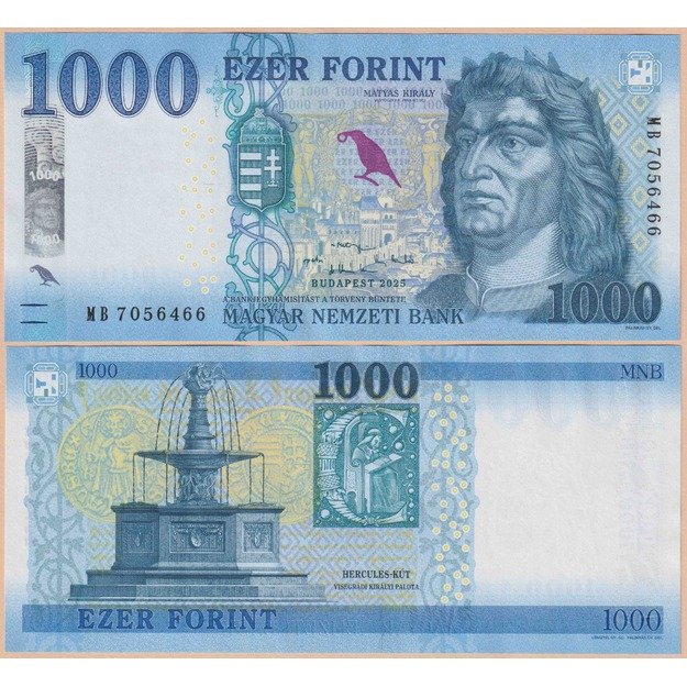 Vengrija 1000 forintų  2025 p#203 UNC