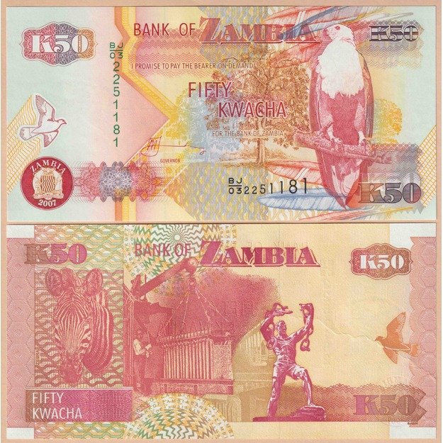 Zambija 50 kvačų 2007 p#37f UNC