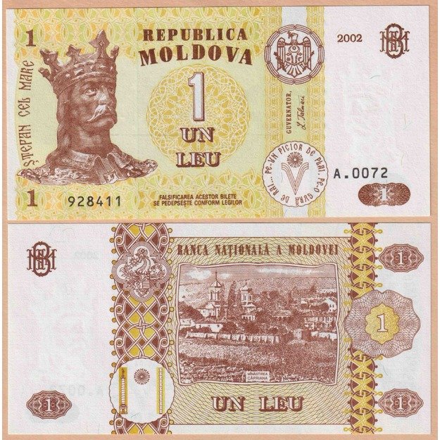 Moldavija 1 lėja 2002 p#8e UNC