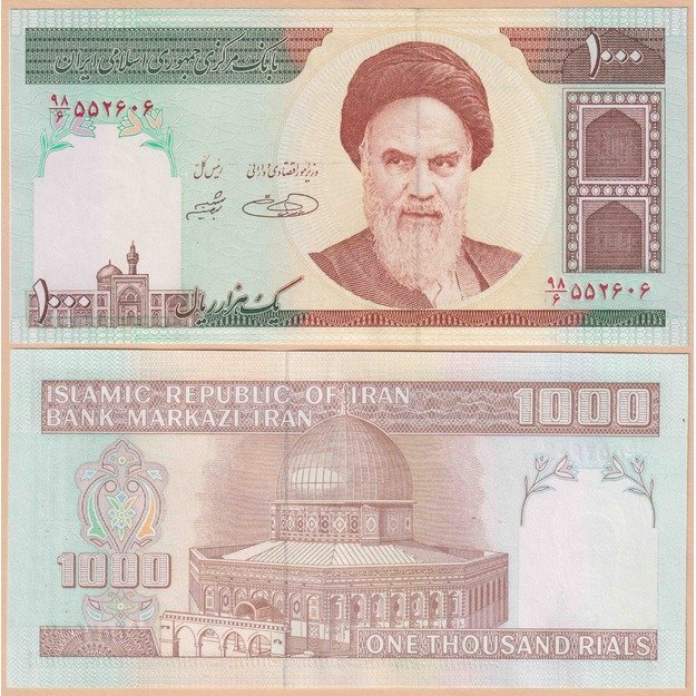 Iranas 1000 rialų 2004 p#143d UNC