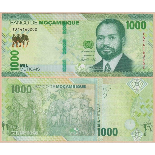Mozambikas 1000 metikalių 2024 p#W160 UNC