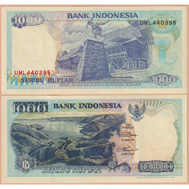 Indonezija 1000 rupijų  1998 p#129g UNC