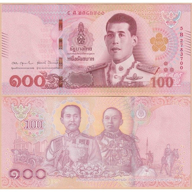 Tailandas 100 batų 2018 p#137b(6) UNC