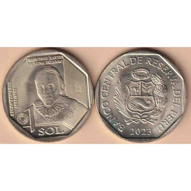 Peru 1 solis 2023 km#437 Francisco Xavier de Luna Pizarro UNC
