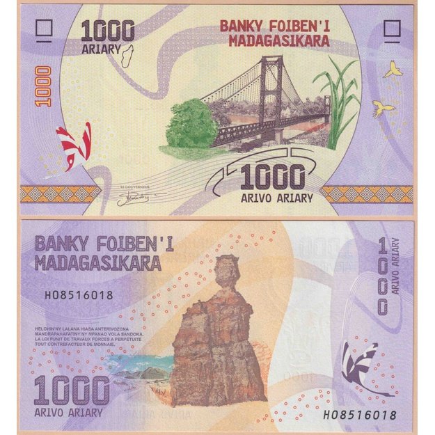 Madagaskaras 1000 ariarių 2025 p#100(3) UNC