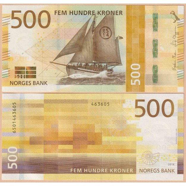 Norvegija 500 kronų 2018 p#56 UNC