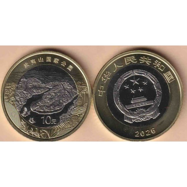 China 10 yuan 2026 km#new  Wuyishan National Park UNC