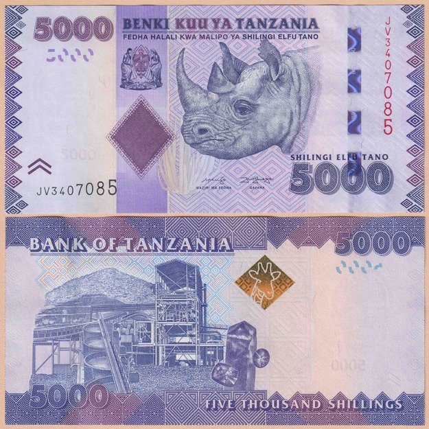 Tanzanija 5000 šilingų 2020 p#43 UNC