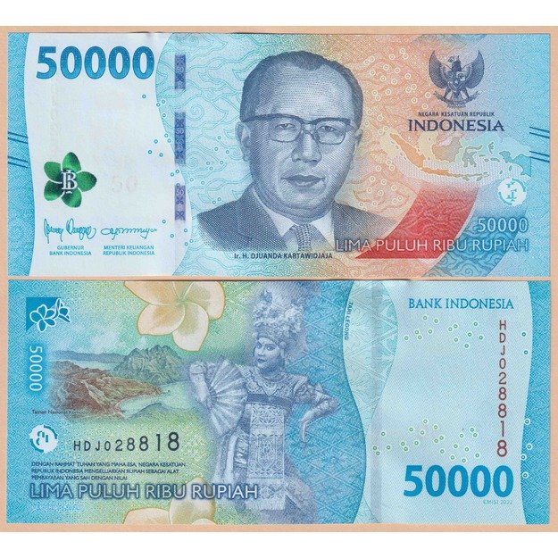 Indonezija 50000 rupijų  2024 p#W167 UNC