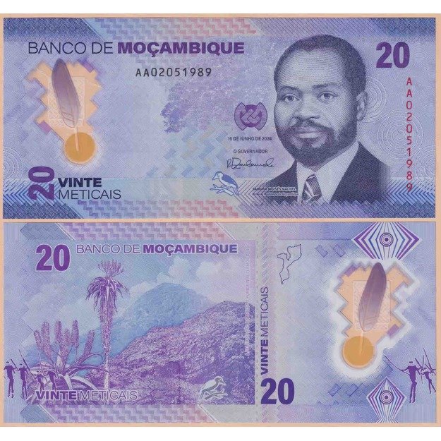 Mozambikas 20 metikalių 2024 p#W155 UNC