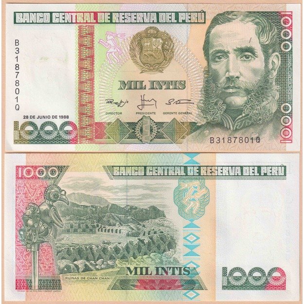 Peru 1000 inčių 1988 p#136 UNC