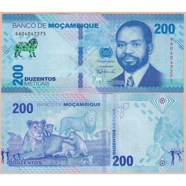 Mozambikas 200 metikalių 2024 p#W158 UNC