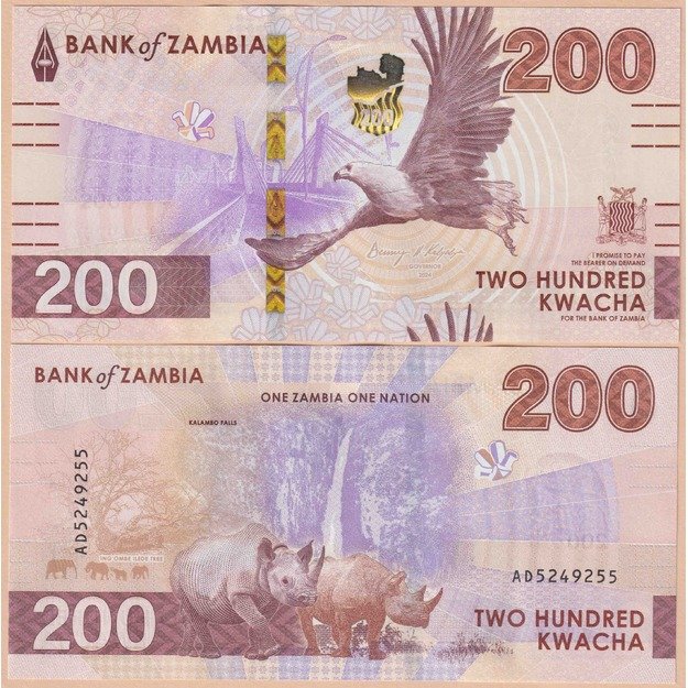 Zambija 200 kvačų 2024 p#W66 UNC