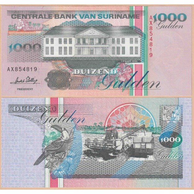 Surinamas 1000 guldenų 1995 p#141b UNC
