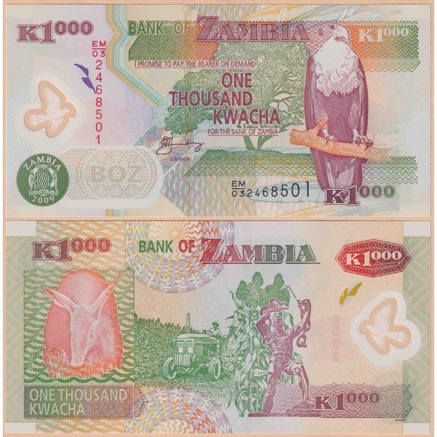 Zambija 1000 kvačų 2009 p#44g UNC