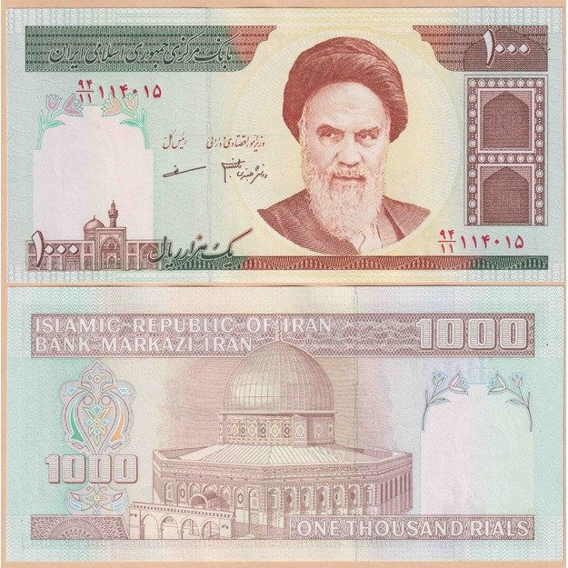 Iranas 1000 rialų 2006 p#143f UNC