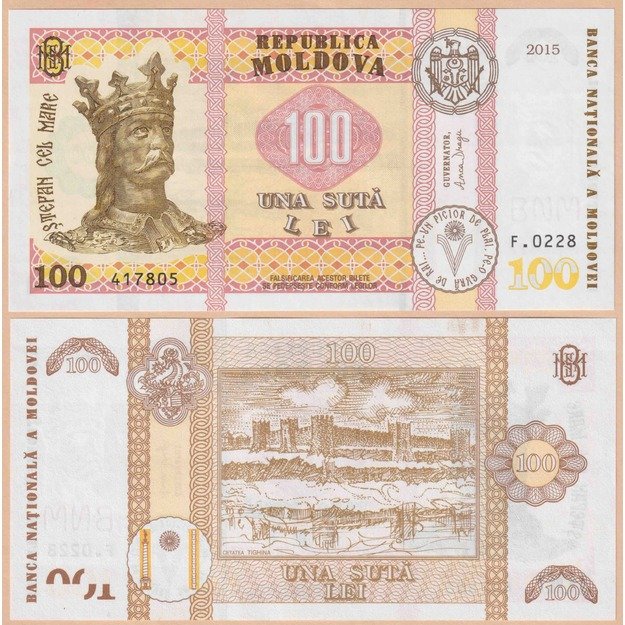 Moldova 100 lei 2015 p#25(3) UNC