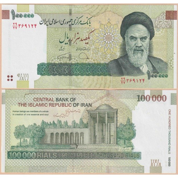 Iranas 100000 rialų 2019 p#151e UNC