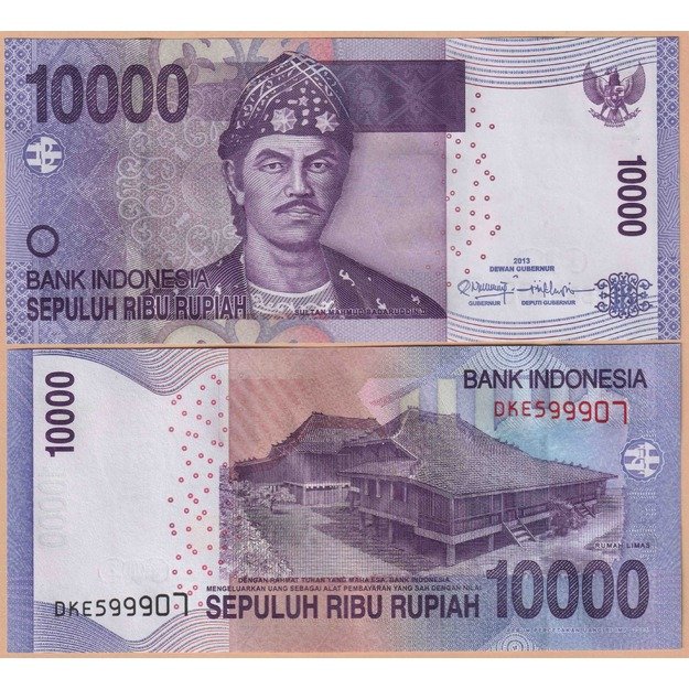Indonezija 10000 rupijų  2013 p#150d UNC