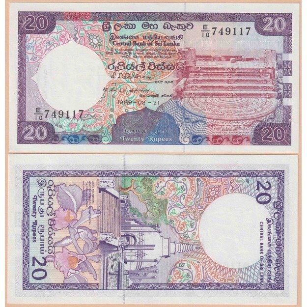 Šri Lanka 20 rupijų 1989 p#97b UNC