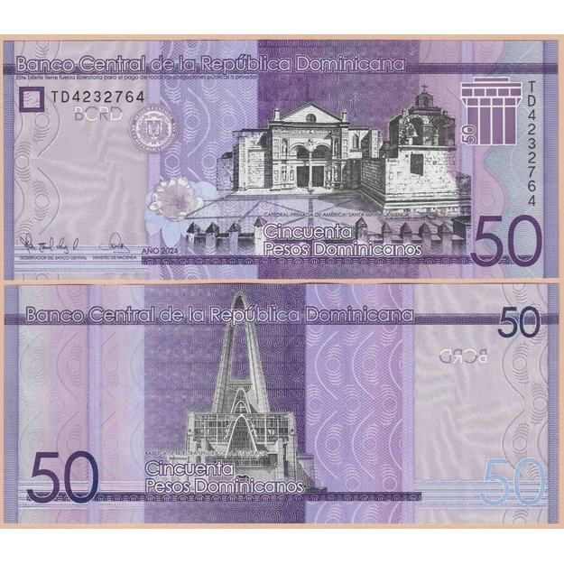 Dominikos Respublika 50 pesų 2024 p#189 UNC