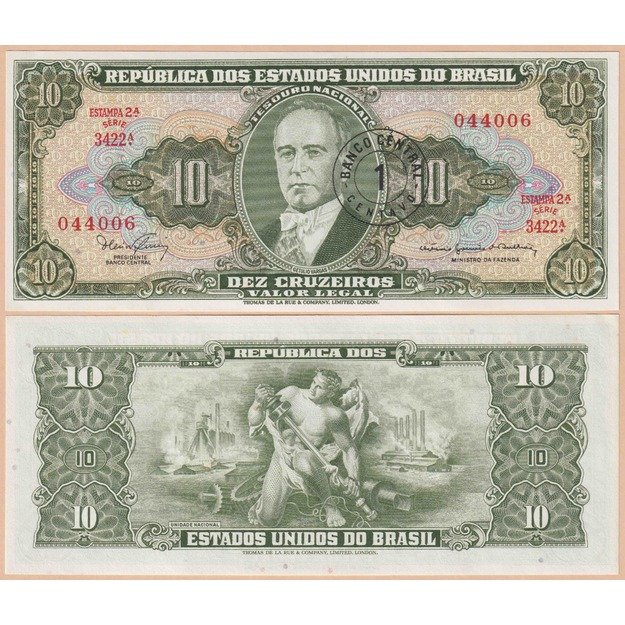 Brazilija 1 sentavas 1966-1967 p#183b UNC