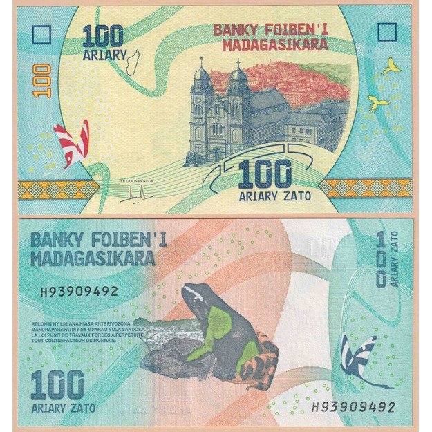 Madagaskaras 100 ariarių 2017 (2022)  p#97(2) UNC