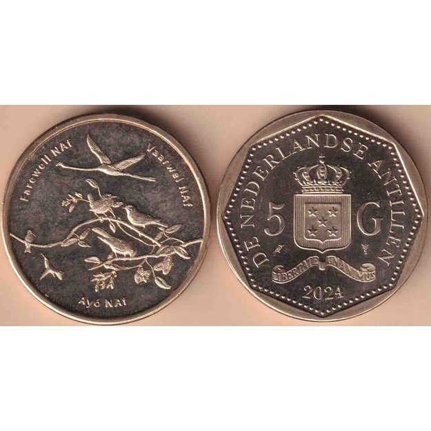 Nyderlandų Antilai 5 guldenai 2024 km#104 UNC