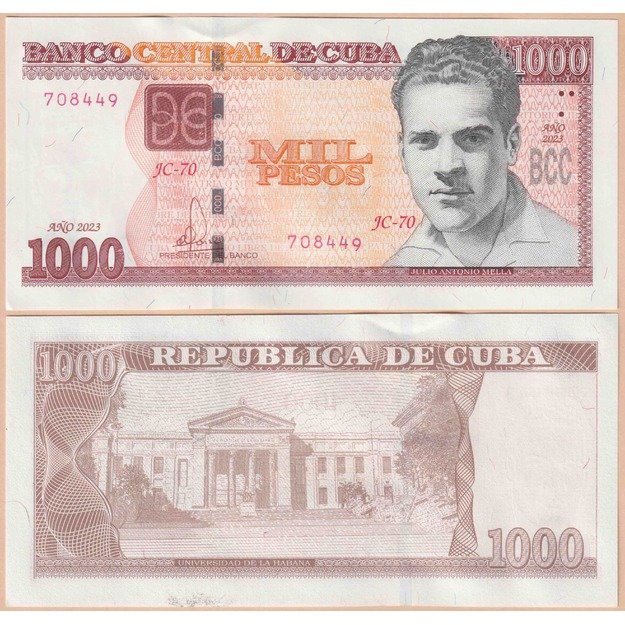 Kuba 1000 pesų 2023 p#132 UNC
