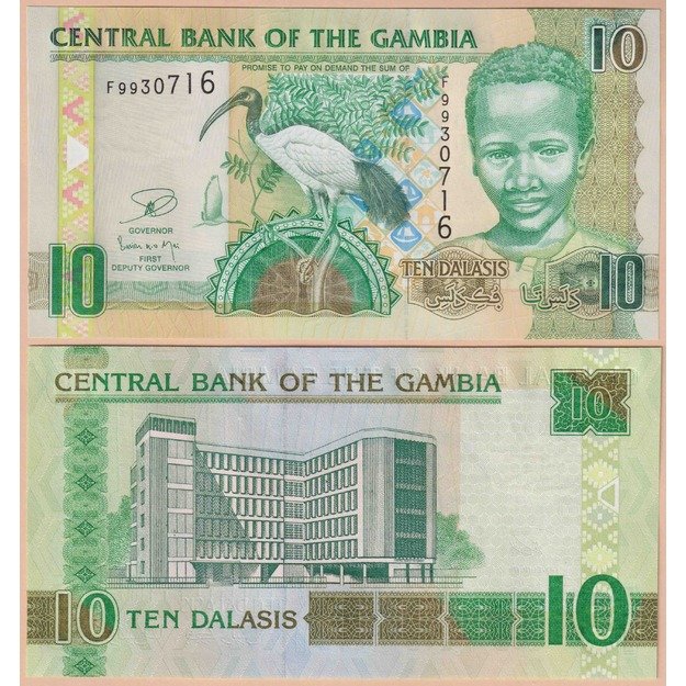 Gambia 10 dalasių 2013 p#26c UNC
