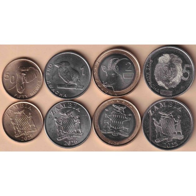 Zambija  4 monetų rinkinys 2025-2026 UNC