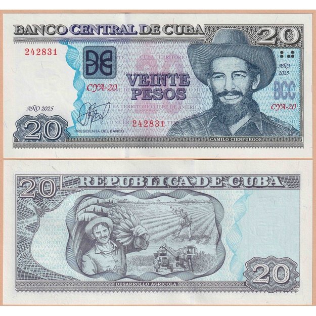 Kuba 20 pesų 2025 p#122 UNC