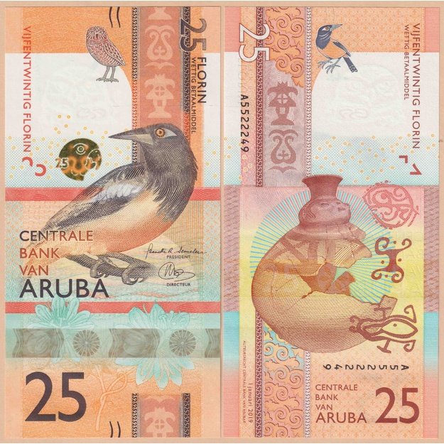 Aruba 25 florinai 2019 p#W22 UNC