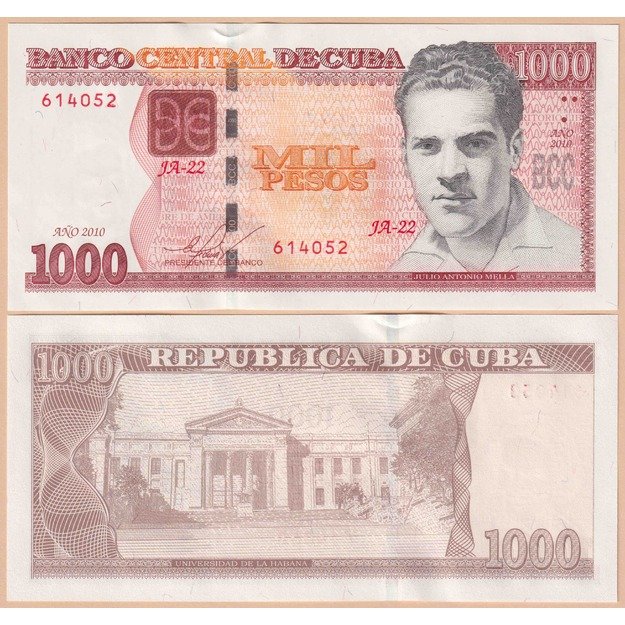 Kuba 1000 pesų 2010 p#132 UNC