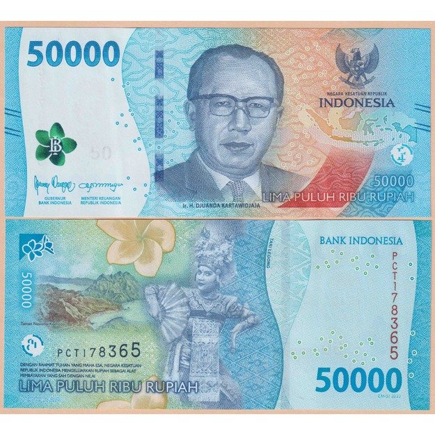 Indonezija 50000 rupijų  2023 p#W167 UNC