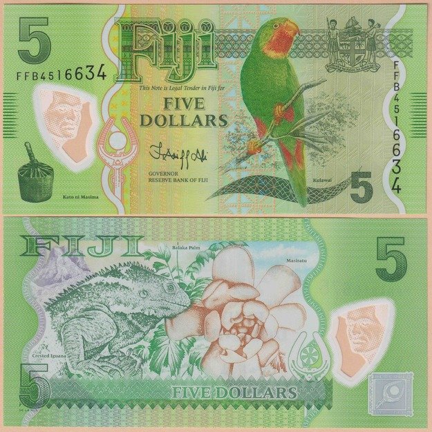 Fidžis 5 doleriai 2012 p#115a(2) UNC
