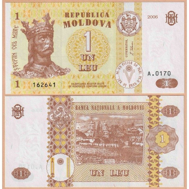 Moldavija 1 lėja 2006 p#8g UNC