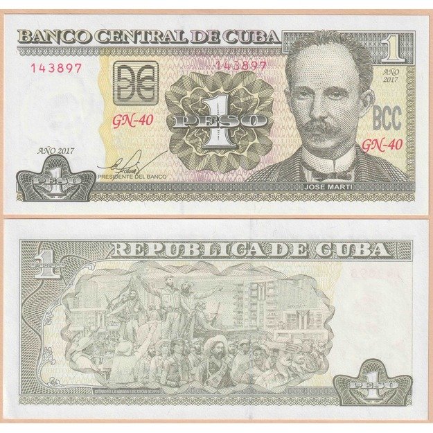 Kuba 1 pesas  2017 p#128 UNC