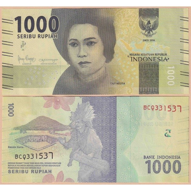 Indonezija 1000 rupijų  2021 p#154 UNC