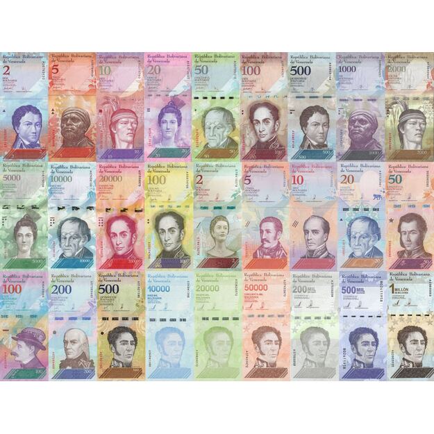 Venesuela 27 banknotų 2007-2020 rinkinys p#88-p#W114 UNC