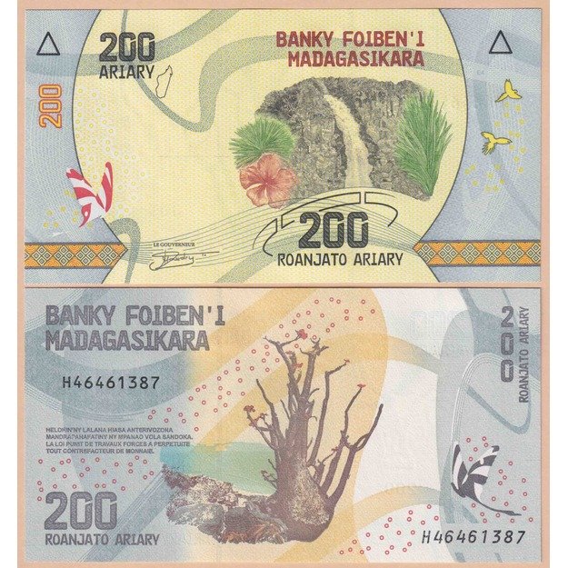 Madagaskaras 200 ariarių 2017 (2025) p#98(3) UNC