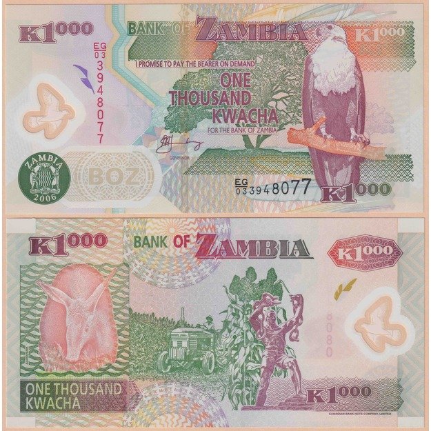 Zambija 1000 kvačų 2006 p#44e UNC