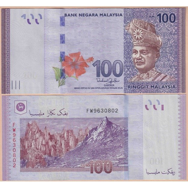 Malaizija 100 ringitų 2024 p#56d UNC
