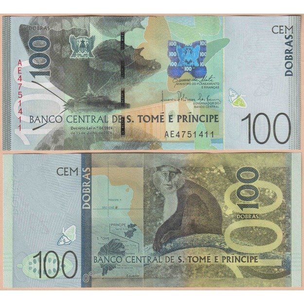 San Tomė ir Prinsipė 100 dobrų 2024 p#74 UNC