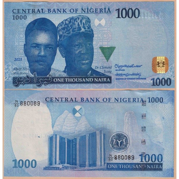 Nigerija 1000 nairų 2025 (2) p#W49 UNC