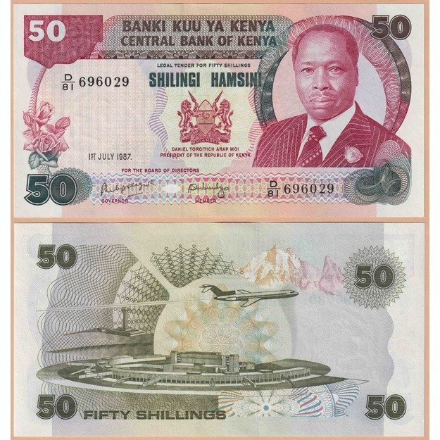 Kenya 50 shillings 1987 p#22d UNC